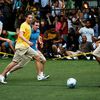 Star Athletes Convene for Downtown Soccer Match